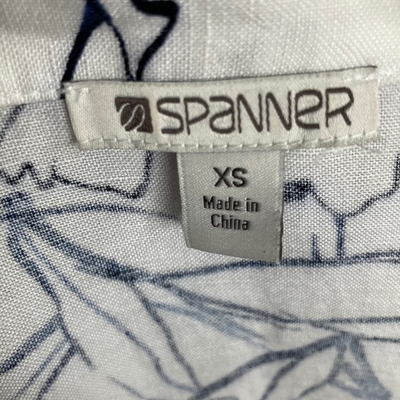 Beautiful Spanner Jacket / Blouse  - Small / Medium / Large - NAVY / WHITE - Picture 2 of 8